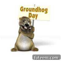 Adorable groundhog-themed cupcakes ready for Groundhog Day