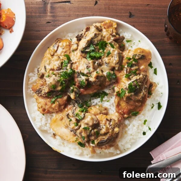Parmesan Garlic Mushroom Chicken