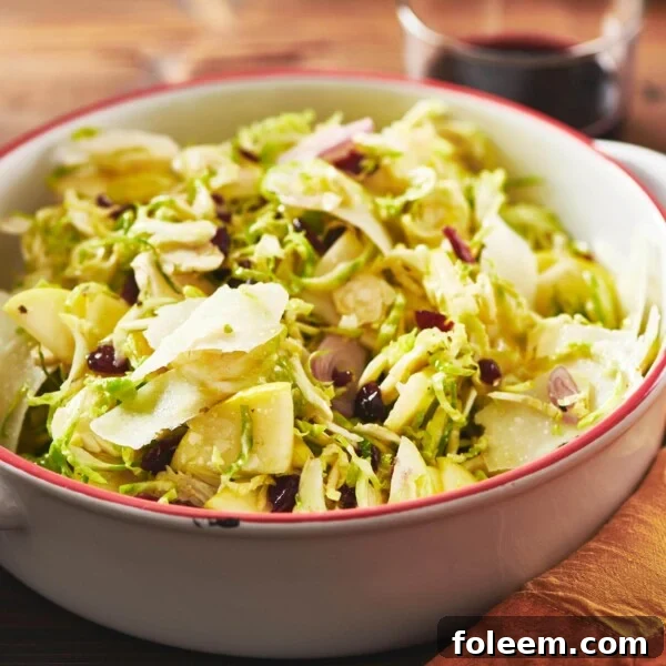 Brussels Sprouts, Pecorino and Apple Salad