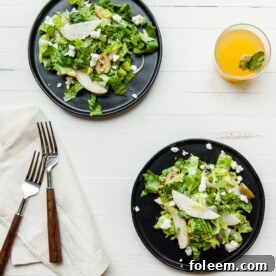 Romaine, Pear and Goat Cheese Salad