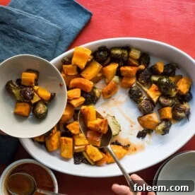 Roasted Vegetables with Sriracha Honey Glaze