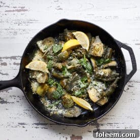 Braised Baby Artichokes with Leeks and Capers