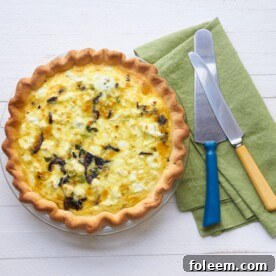 Leek, Mushroom and Goat Cheese Quiche