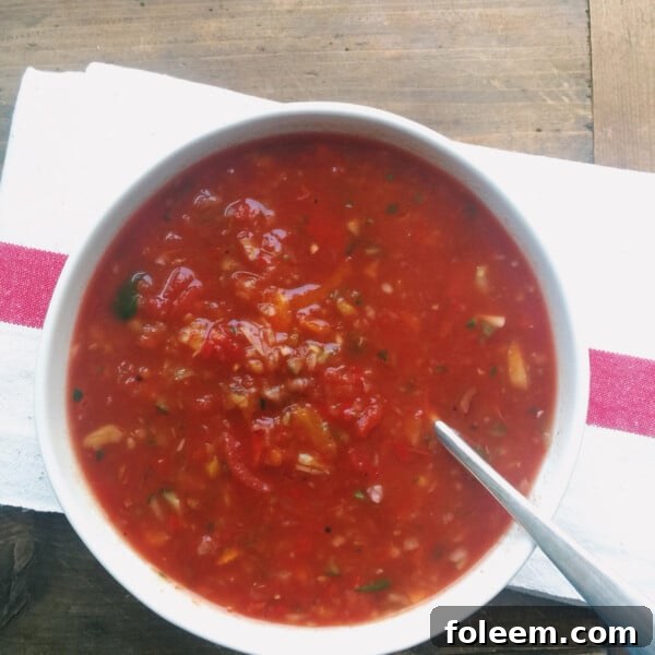 Roasted Tomato Gazpacho / Katie Workman / themom100.com