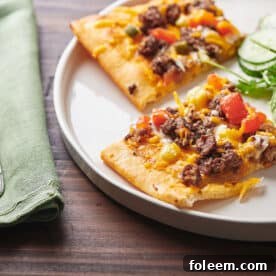 Cheeseburger pizza slices