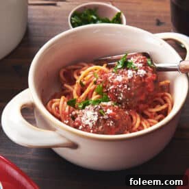 Spaghetti and meatballs
