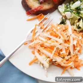 Slaw with Miso-Ginger Dressing