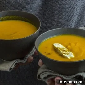 Indian Butternut Squash and Carrot soup