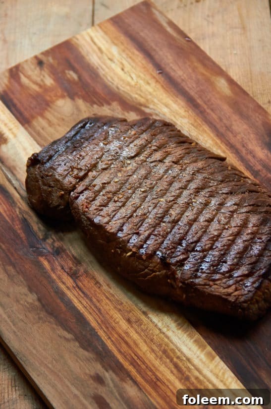 Grilled Marinated London Broil / Mia / Katie Workman / themom100.com
