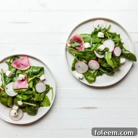 Spinach and Radish Salad with Feta