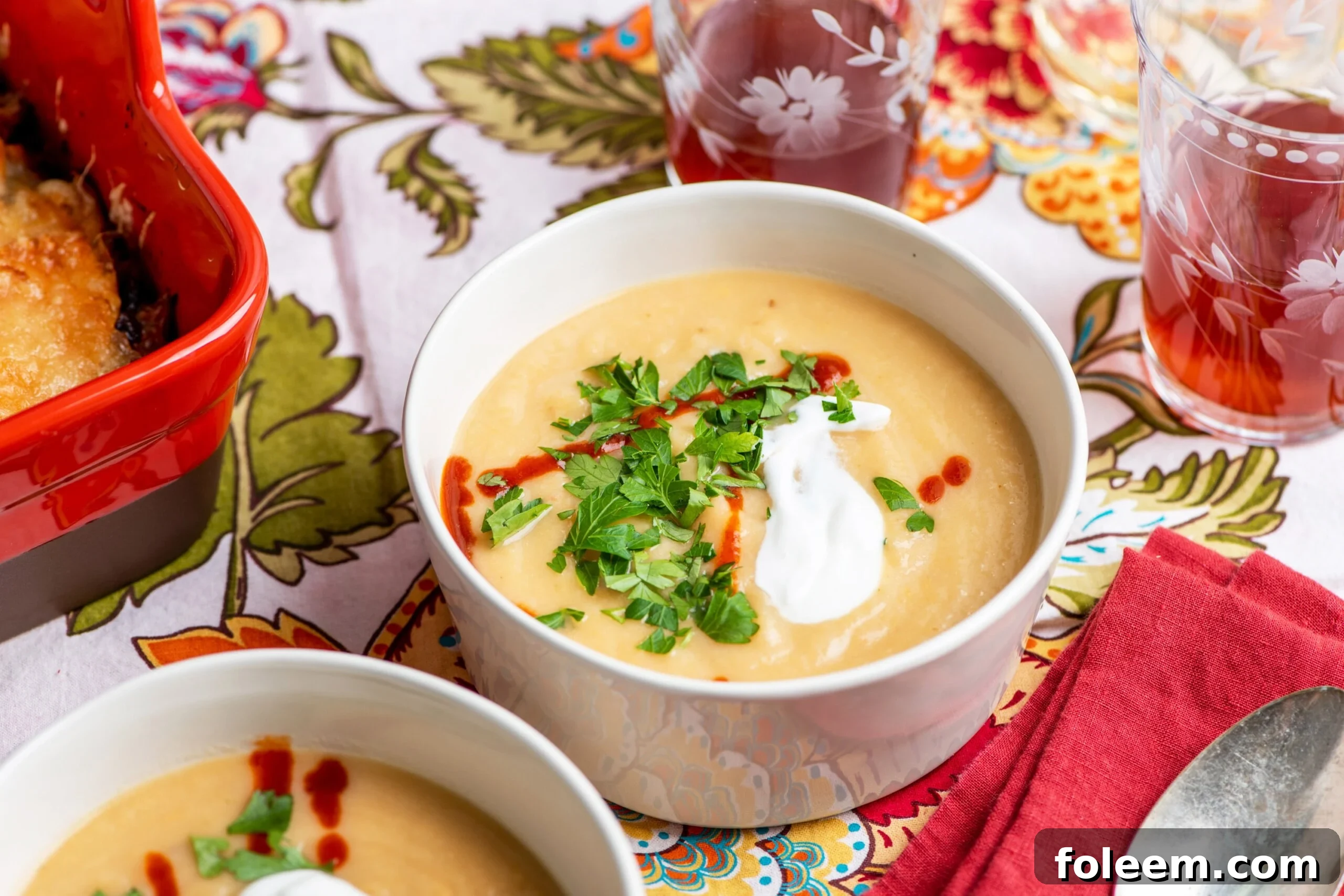 Creamy Rutabaga, Parsnip and Cheddar Soup