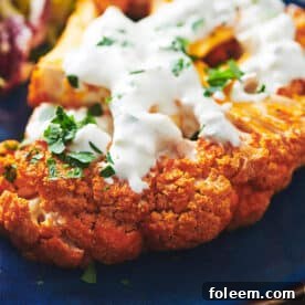 Roasted Buffalo Cauliflower Steak