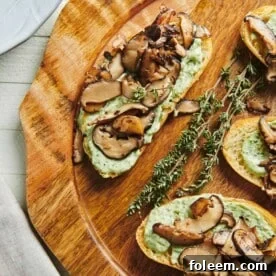 Mushroom Bruschetta with Herbed Mayonnaise