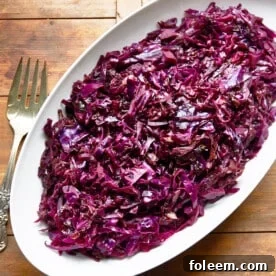 Braised Radicchio and Red Cabbage
