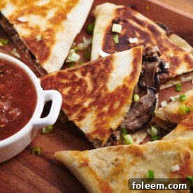 Cheesy Mushroom Quesadillas