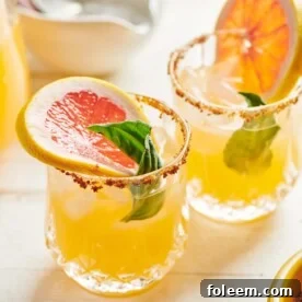 Two Pomelo Palomas in small glasses.