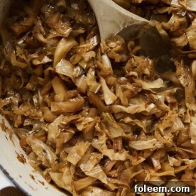 Beer-Braised Cabbage in Dutch Oven
