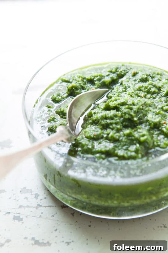 Ramp Chimichurri Sauce / Photo by Kerri Brewer / Katie Workman / themom100.com