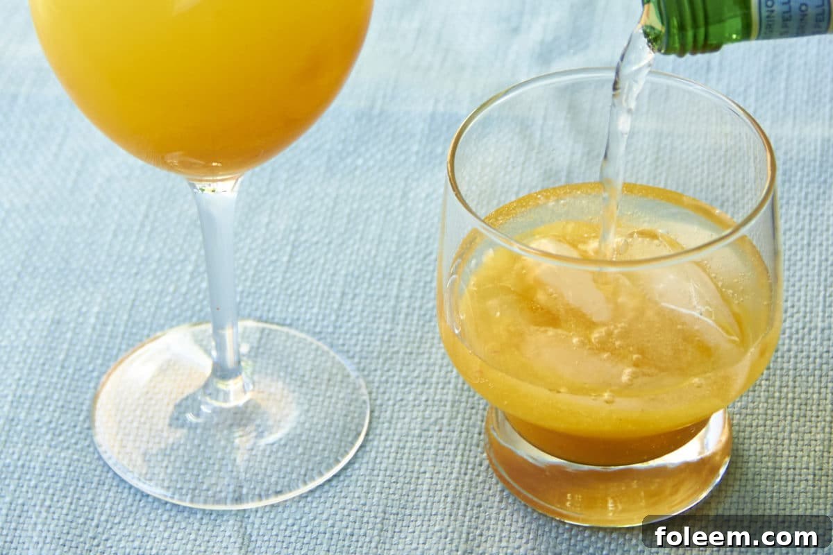 A Peach Cocktail and a Mocktail for Mixed Company