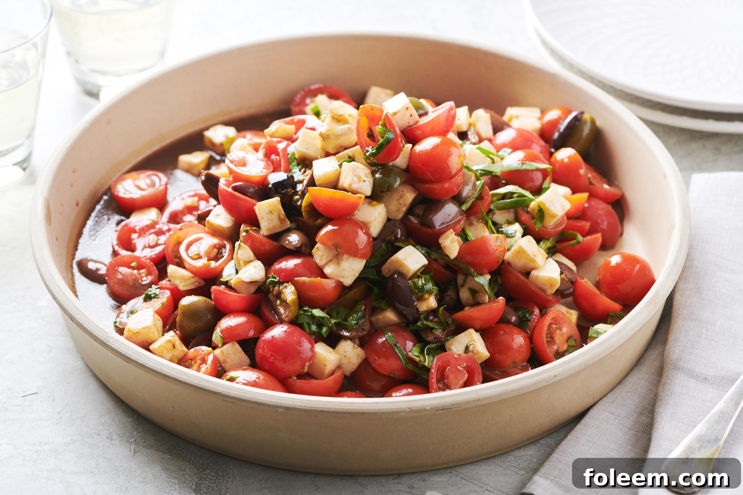 Tomato Mozzarella and Basil Salad