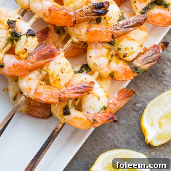 Citrus Basil Shrimp Kebabs