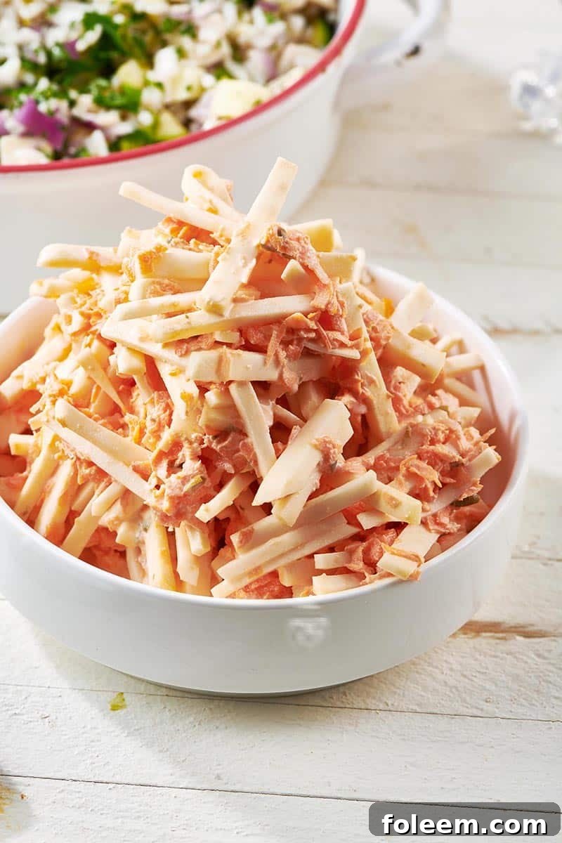 Heaping bowl of Carrot Celeriac Remoulade.