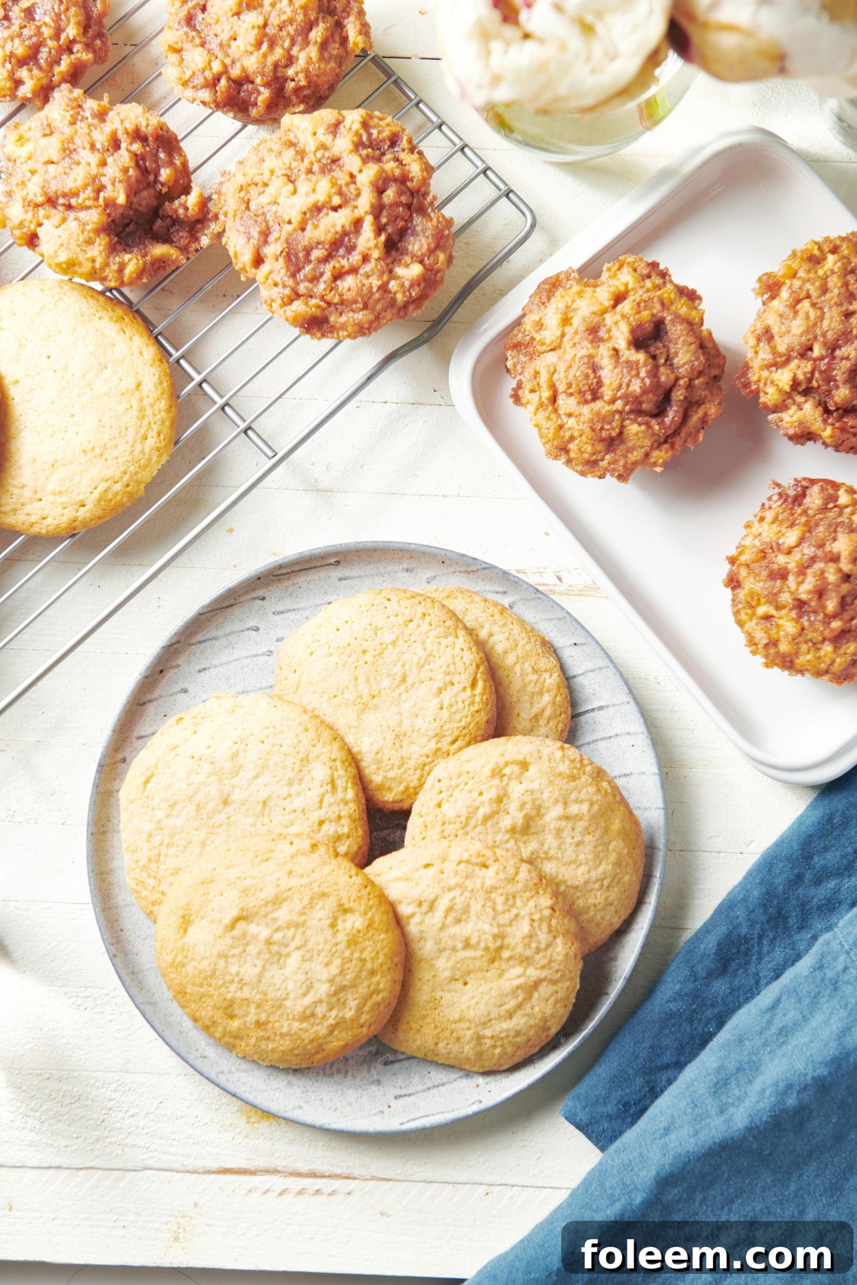 Best Soft Chewy Sugar Cookies on a plate.