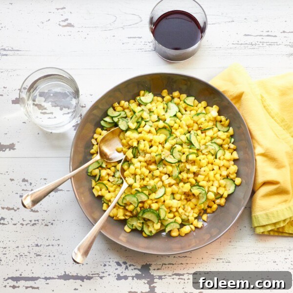 Sautéed Corn and Zucchini in Lemony Browned Butter