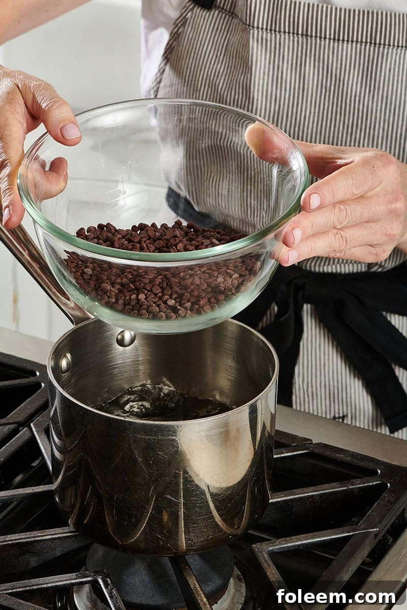 Creating a makeshift double boiler.