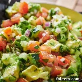 Tomato, Avocado and Cucumber Salad
