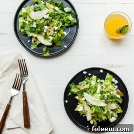 Romaine, Pear and Goat Cheese Salad