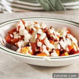 Roasted Butternut Squash with Creamy Sauce